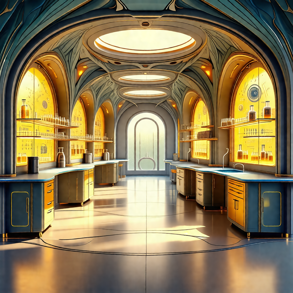 Large, well-lit laboratory with a variety of equipment an...