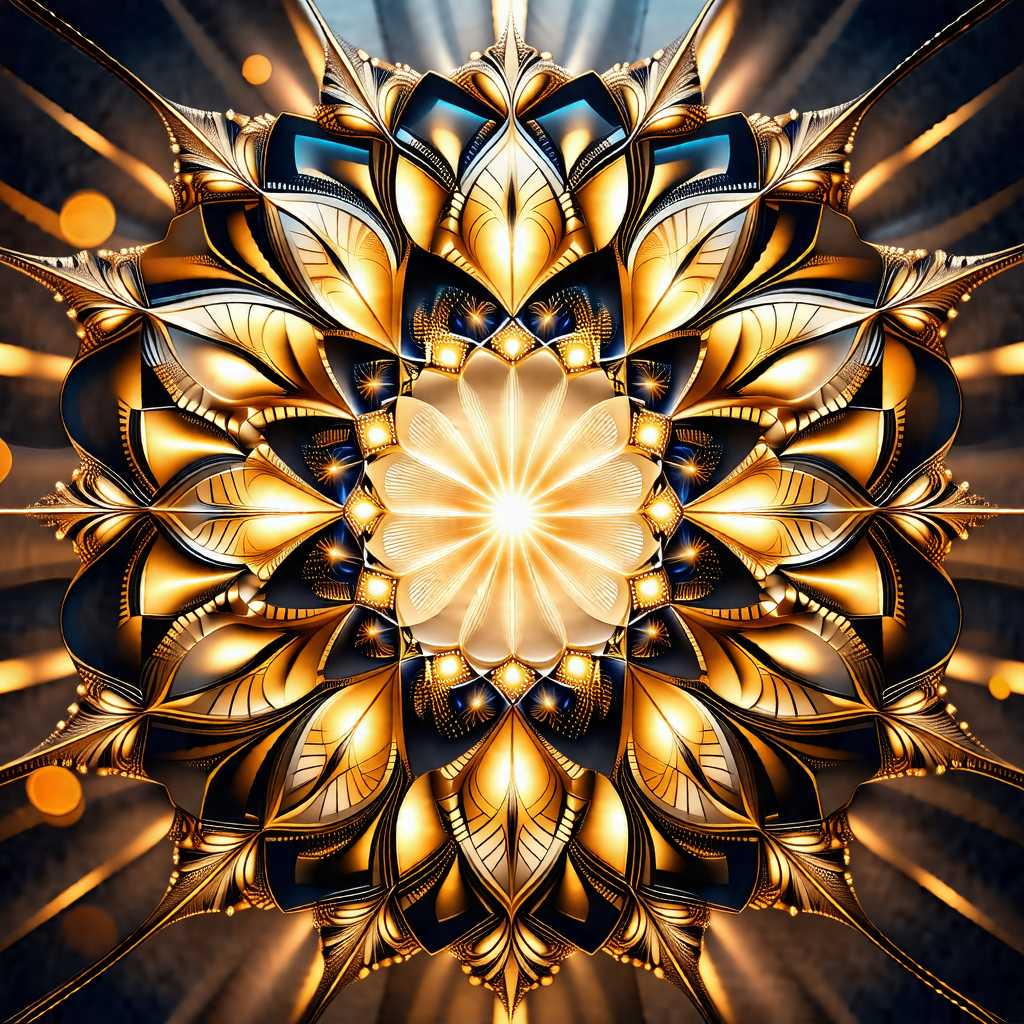 Large, intricate, and colorful design that resembles a fl...