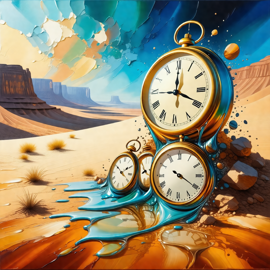 Clock with two faces, one on the left and one on the right