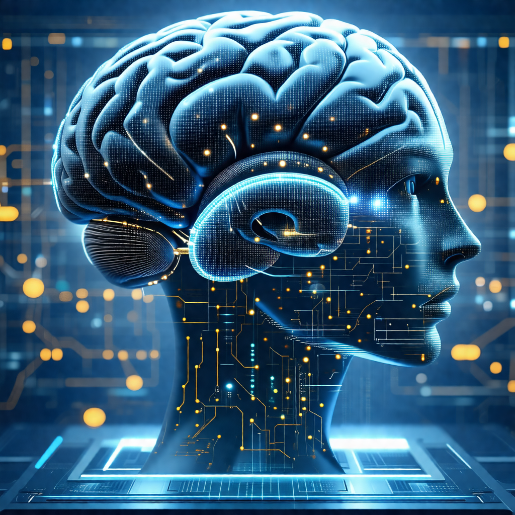 Close-up of a human head with a blue background