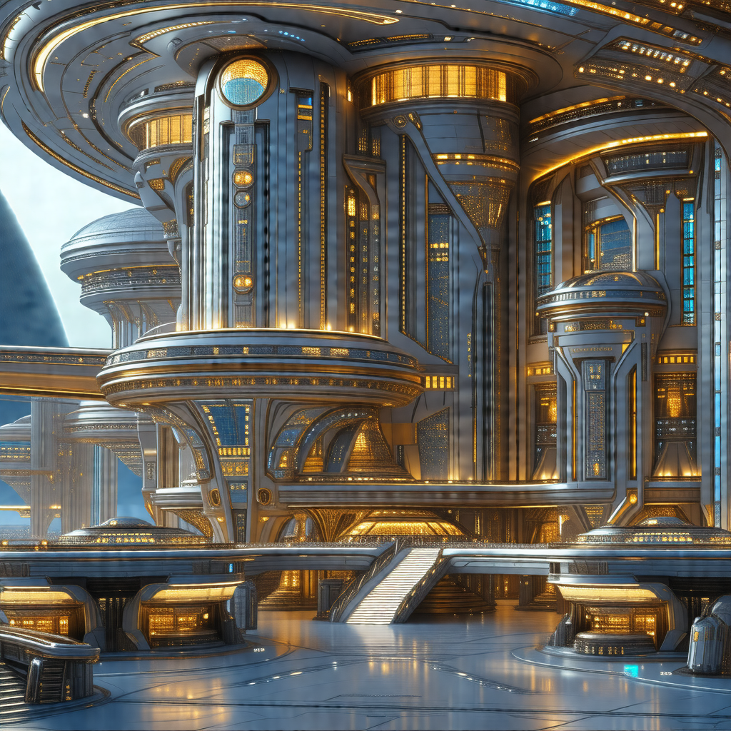 Computer-generated (cgi) drawing of a futuristic building...