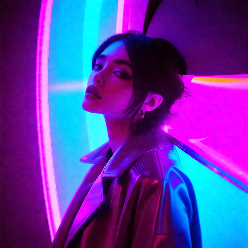 Woman wearing a black jacket and a ponytail