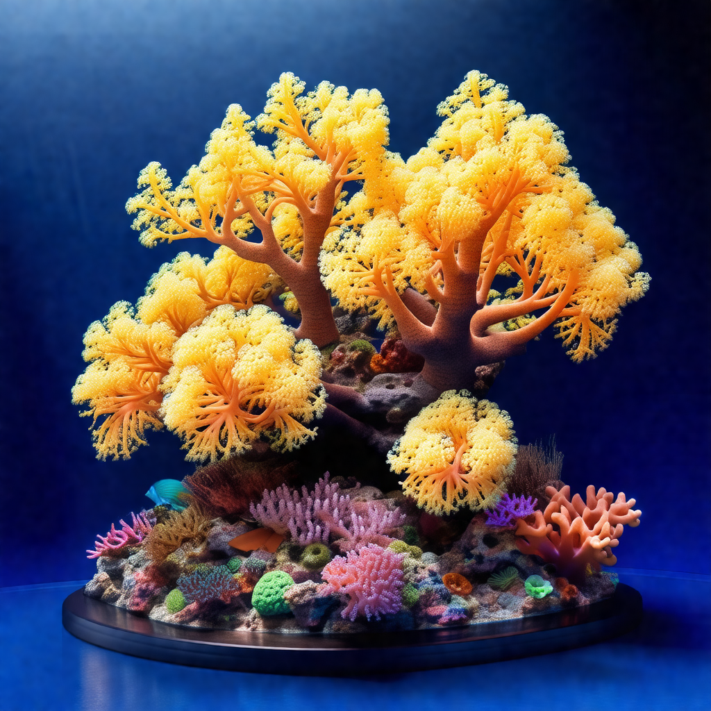Beautifully crafted model of a coral reef, complete with ...
