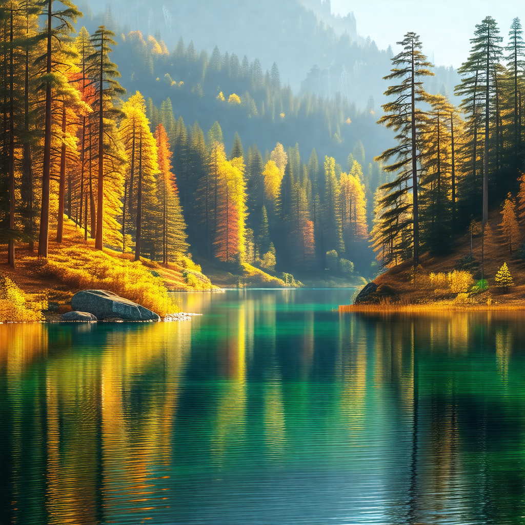 Serene scene of a river flowing through a forest