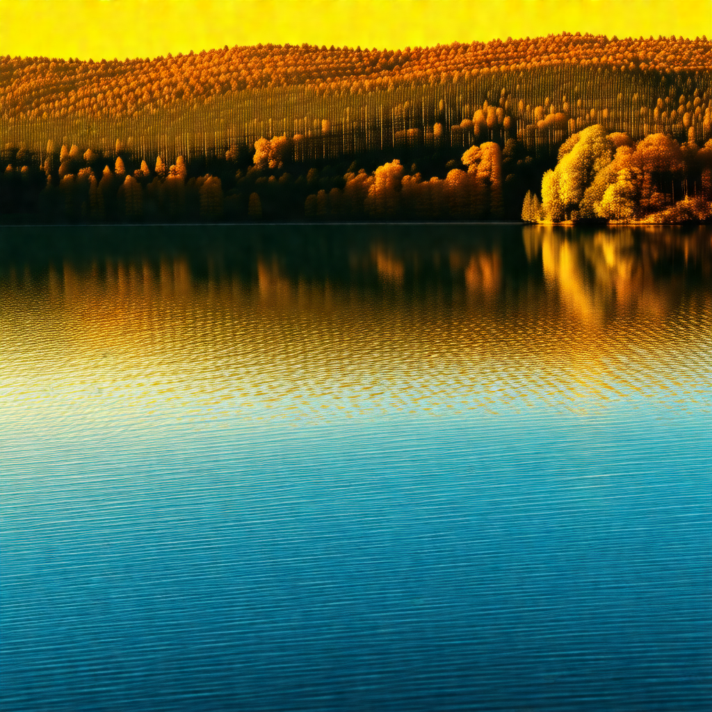 Serene lake surrounded by a forest