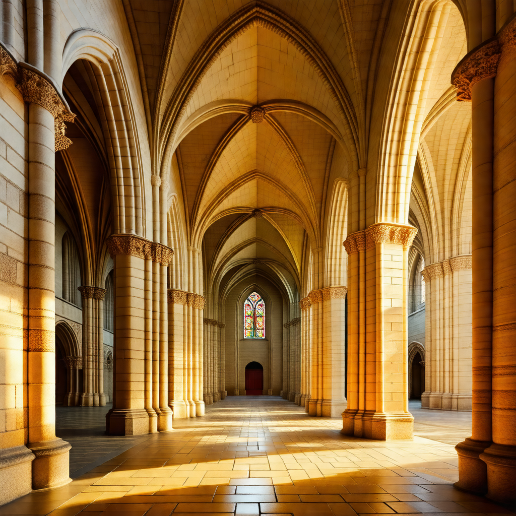 Large, ornate cathedral with a high vaulted ceiling