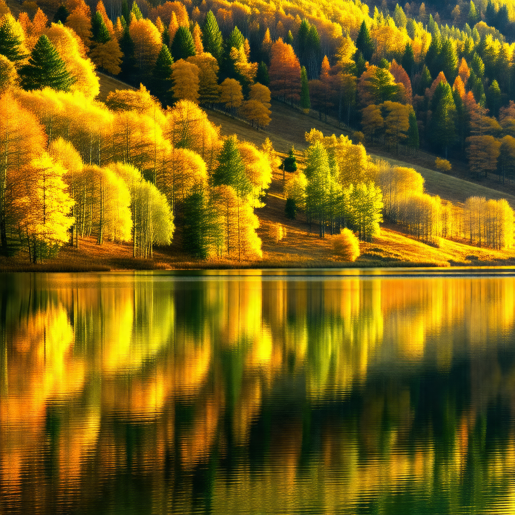 Serene lake surrounded by a forest of trees