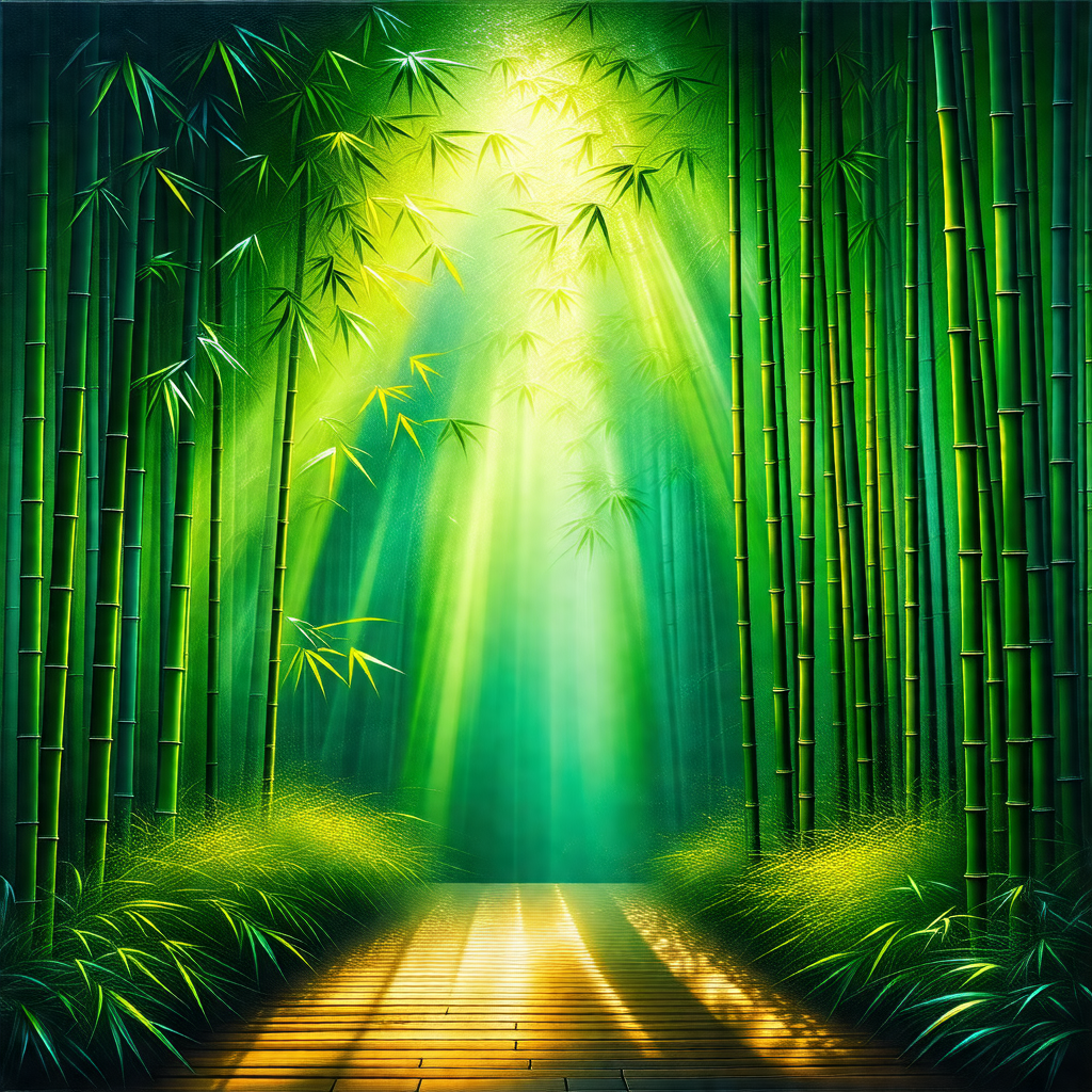 Serene forest scene with a pathway leading through the woods