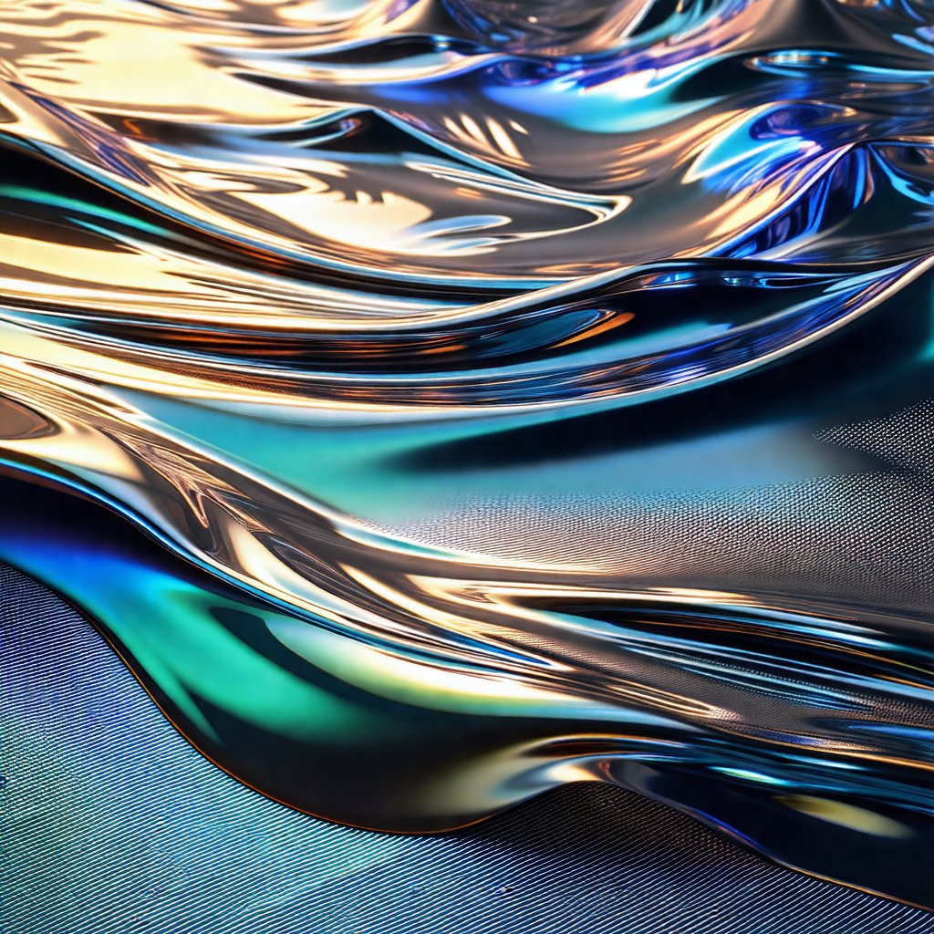 Blue and silver water-like surface with a rippling effect
