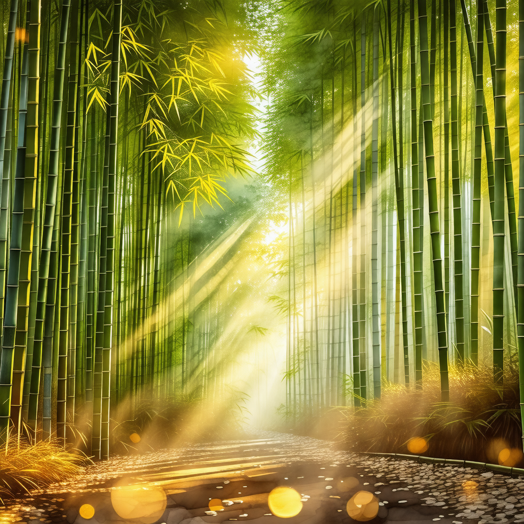 Beautiful forest with a pathway leading through it