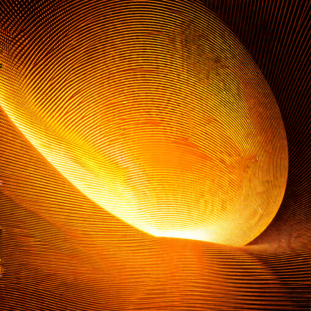 Large, round wooden structure with a yellowish hue