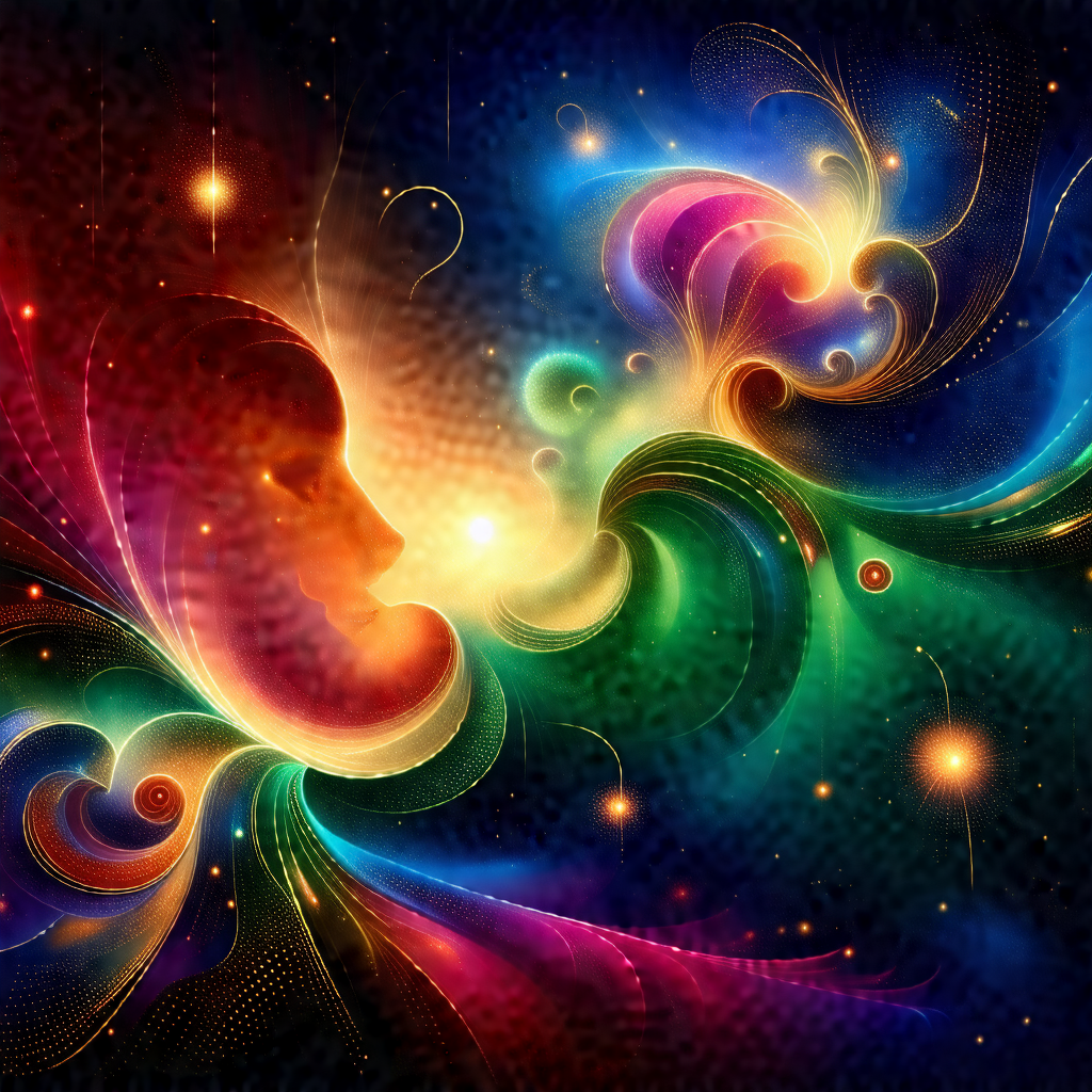 Colorful and vibrant painting of a person's head, with a ...