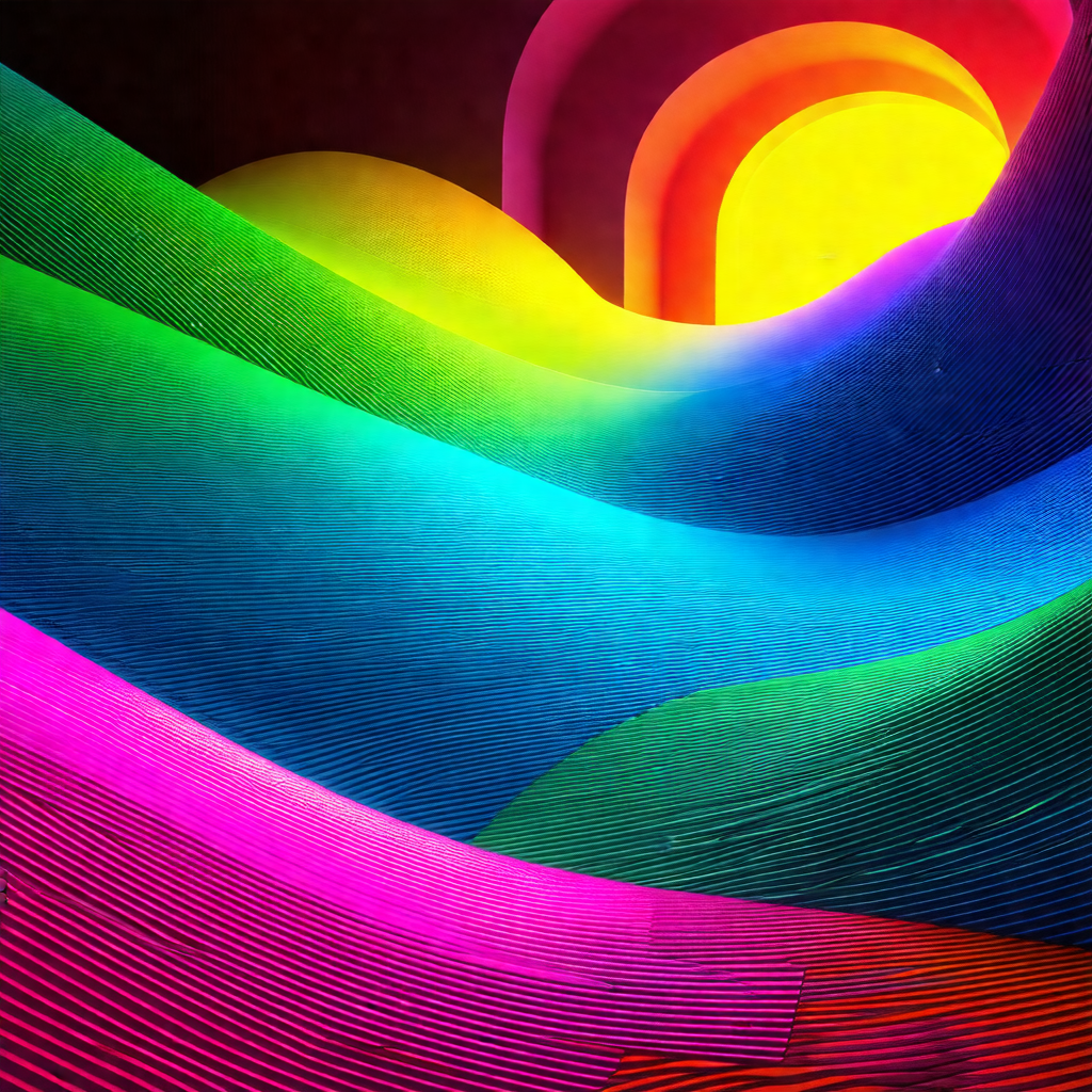 Colorful, swirling pattern of various colors, including p...