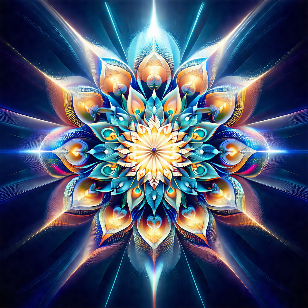 Vibrant and colorful flower, likely a lotus, with a yello...
