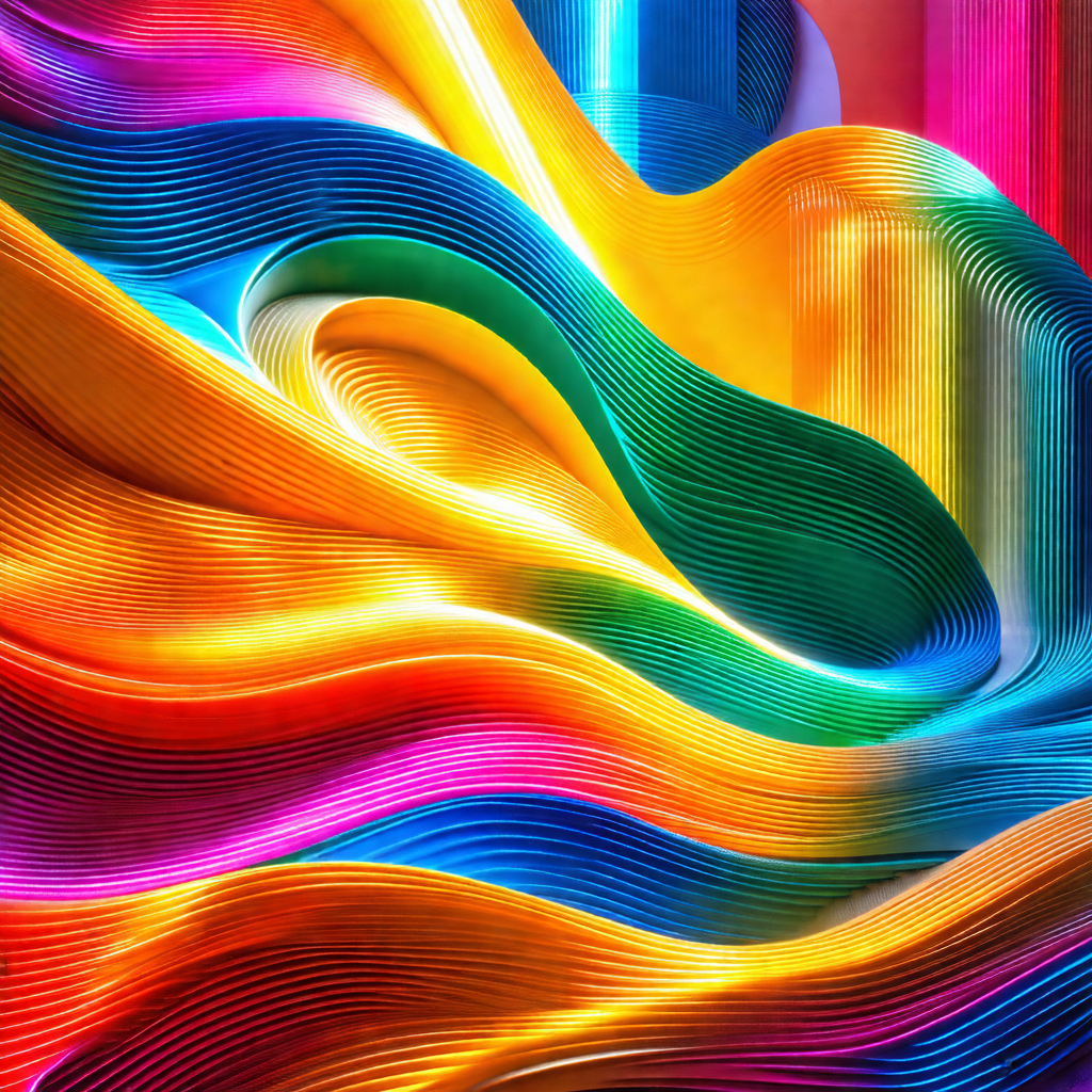 Vibrant and colorful sculpture made of metal