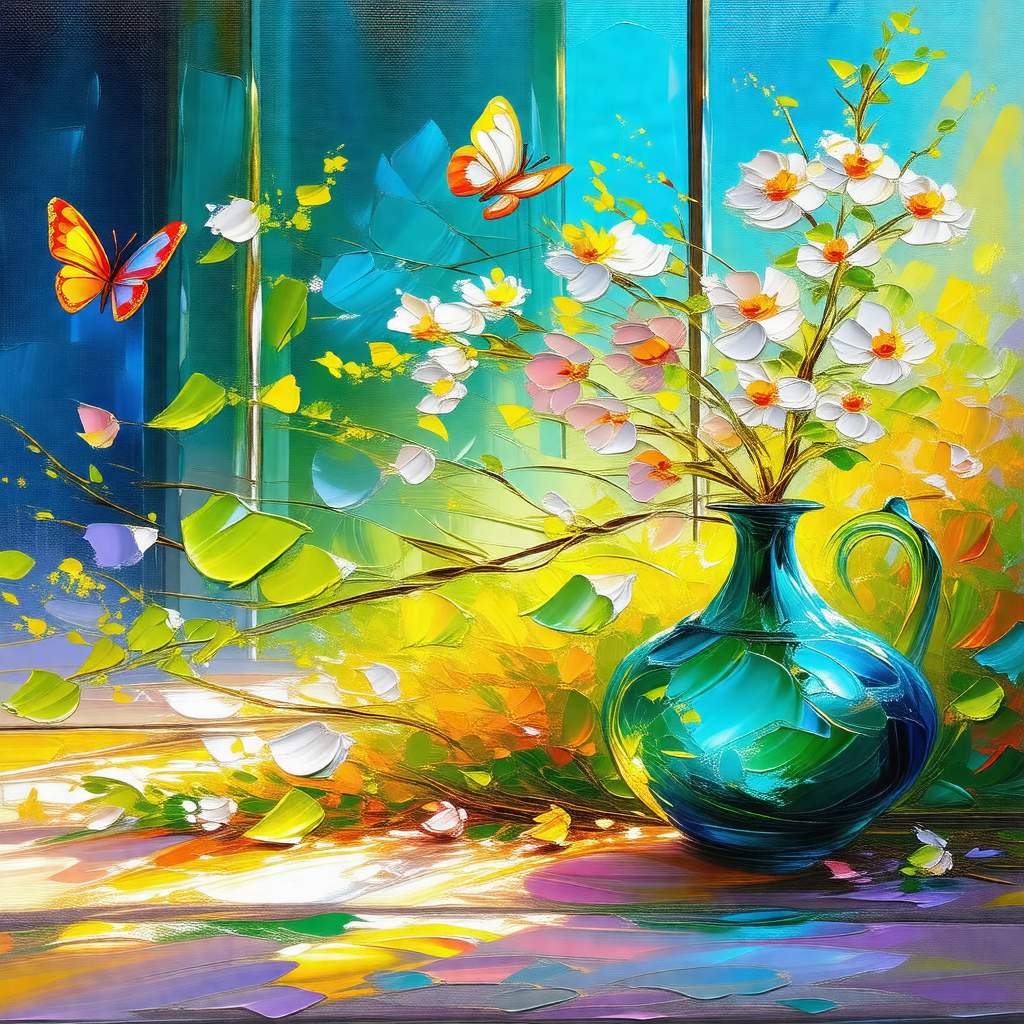 Vase filled with a beautiful arrangement of flowers, incl...