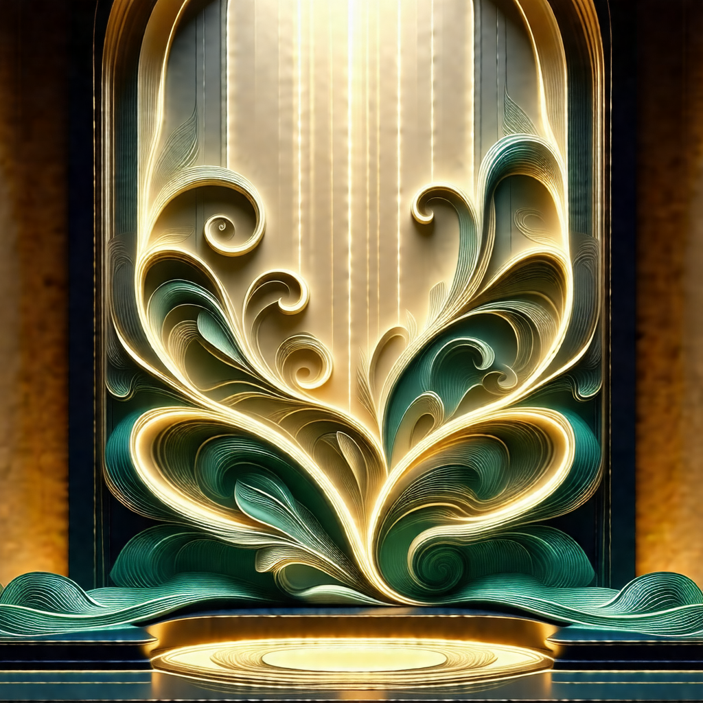 Large, intricately designed book cover with a leaf motif