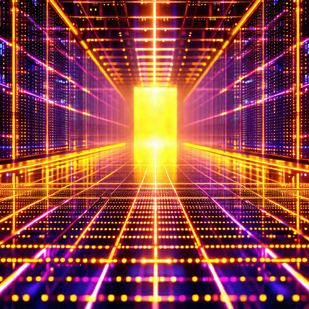 Brightly lit room with a yellow doorway