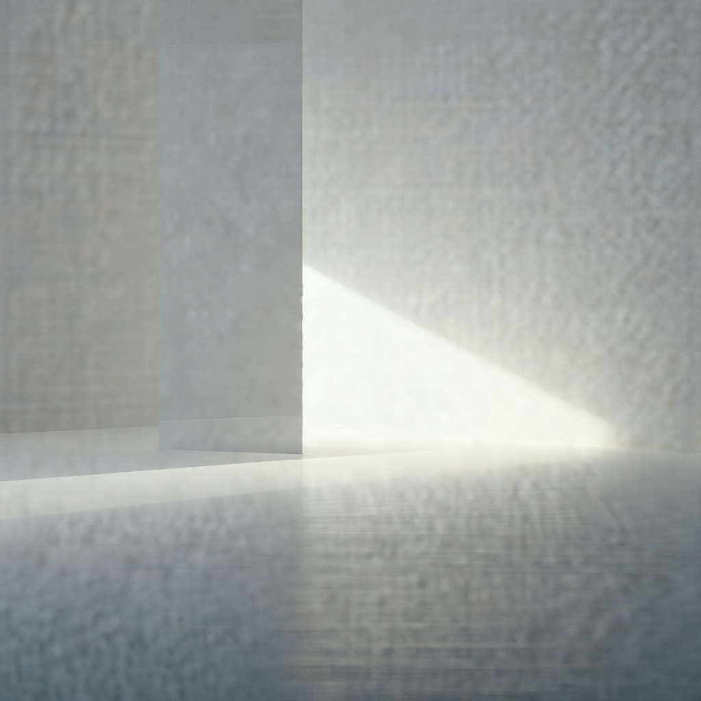 White wall with a shadow of a white square on it