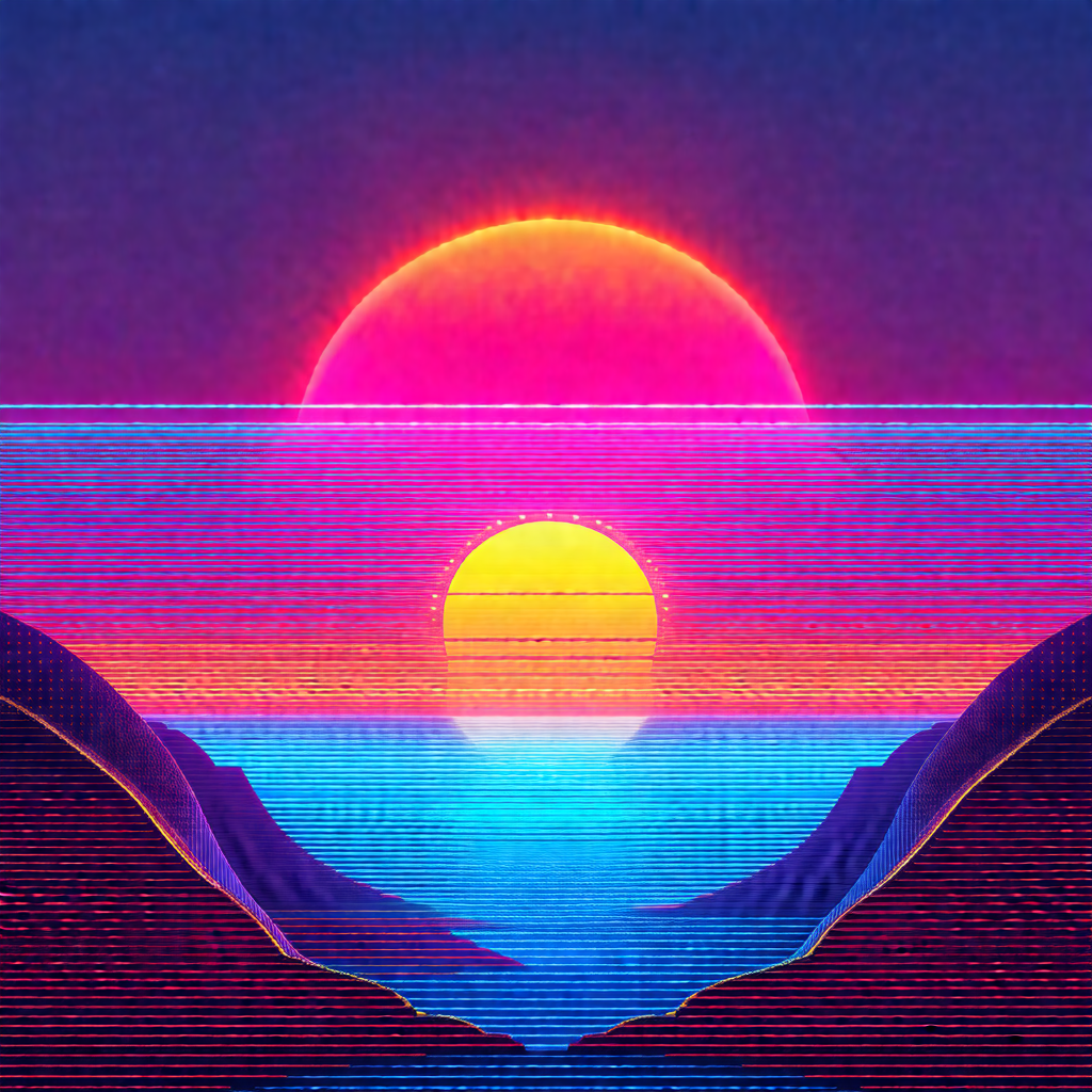 Beautiful sunset over a body of water, possibly an ocean