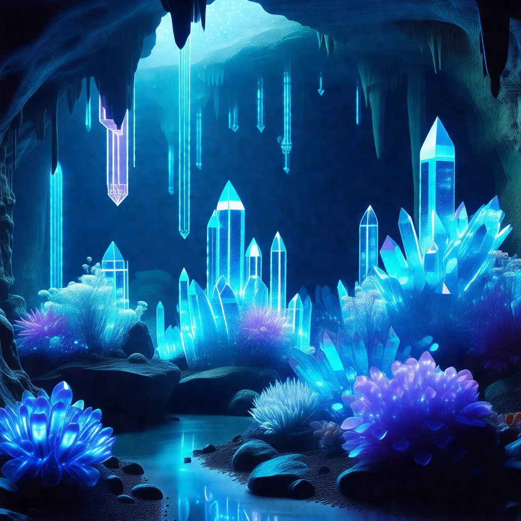 Colorful and vibrant underwater scene featuring a variety...