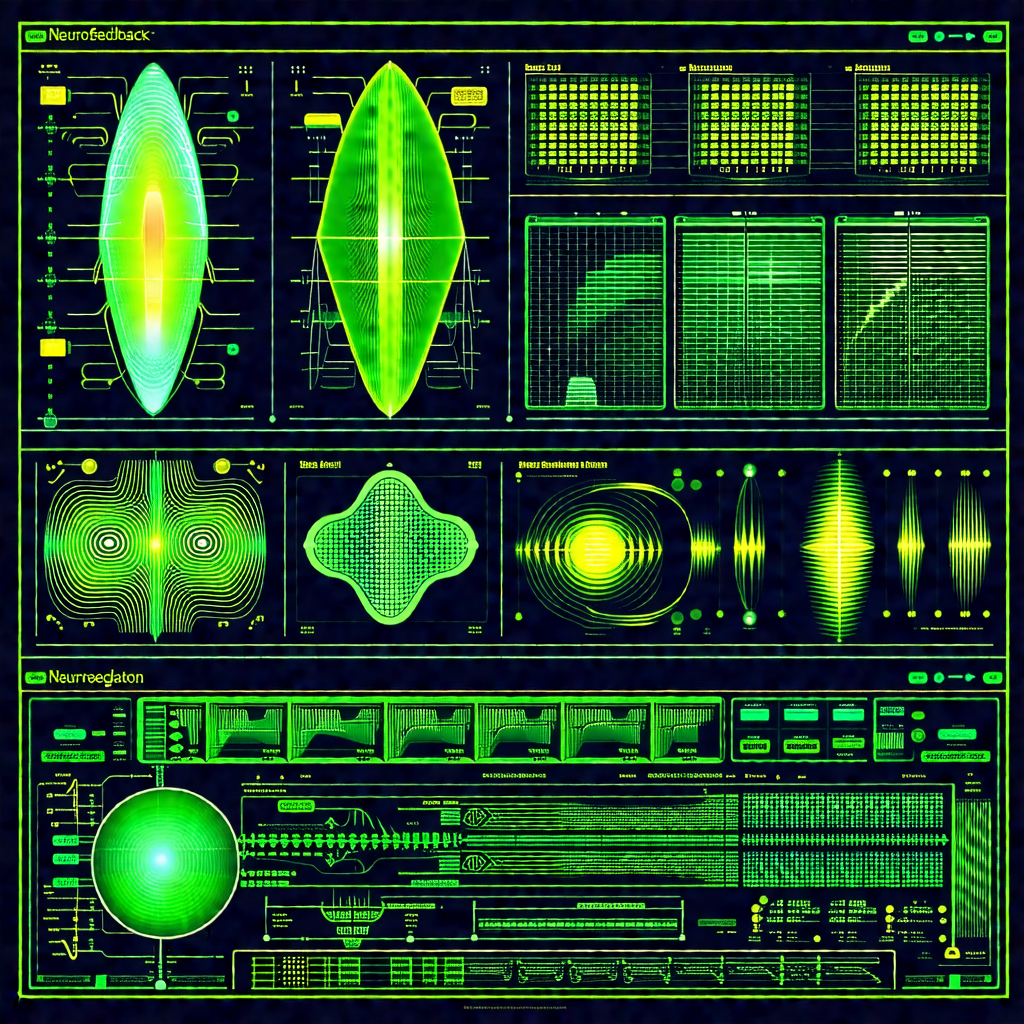 Computer screen displaying a variety of green and yellow ...