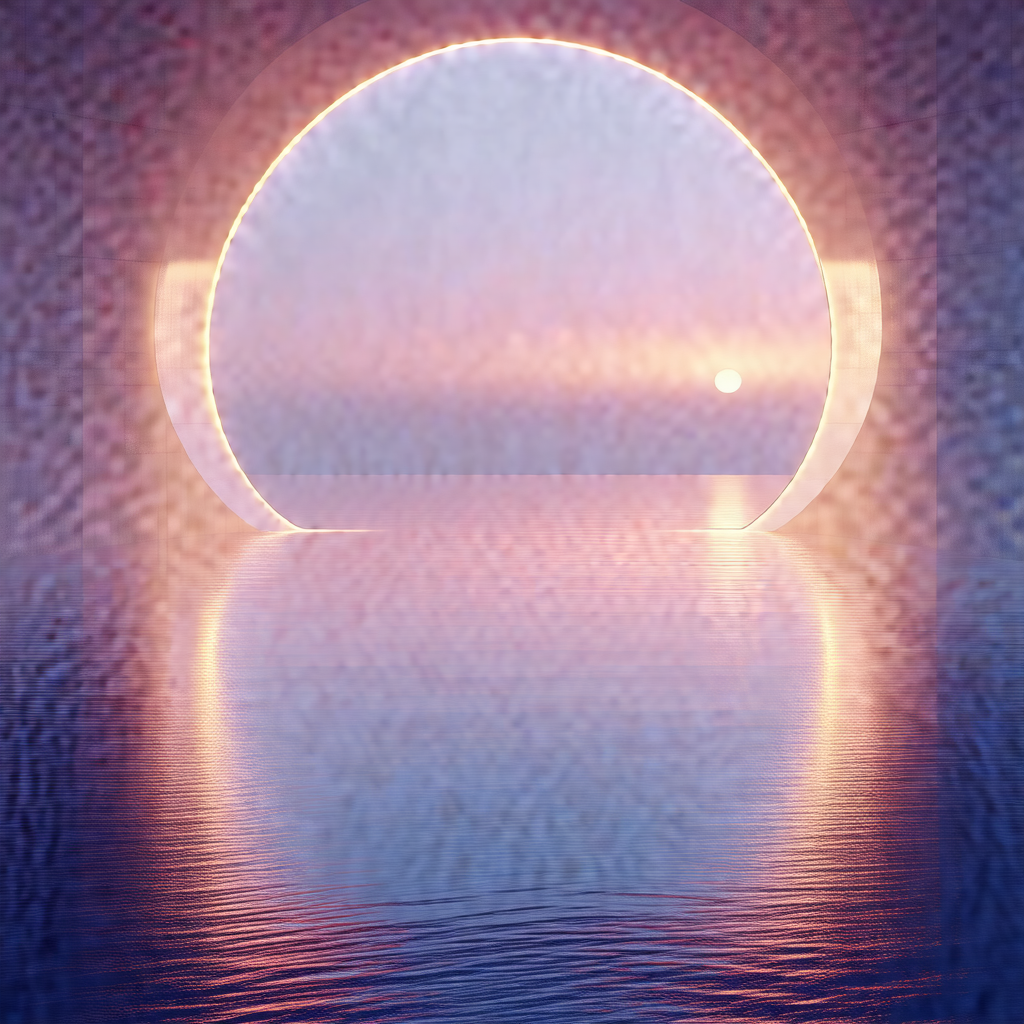 Large, round, blue structure with a hole in the center