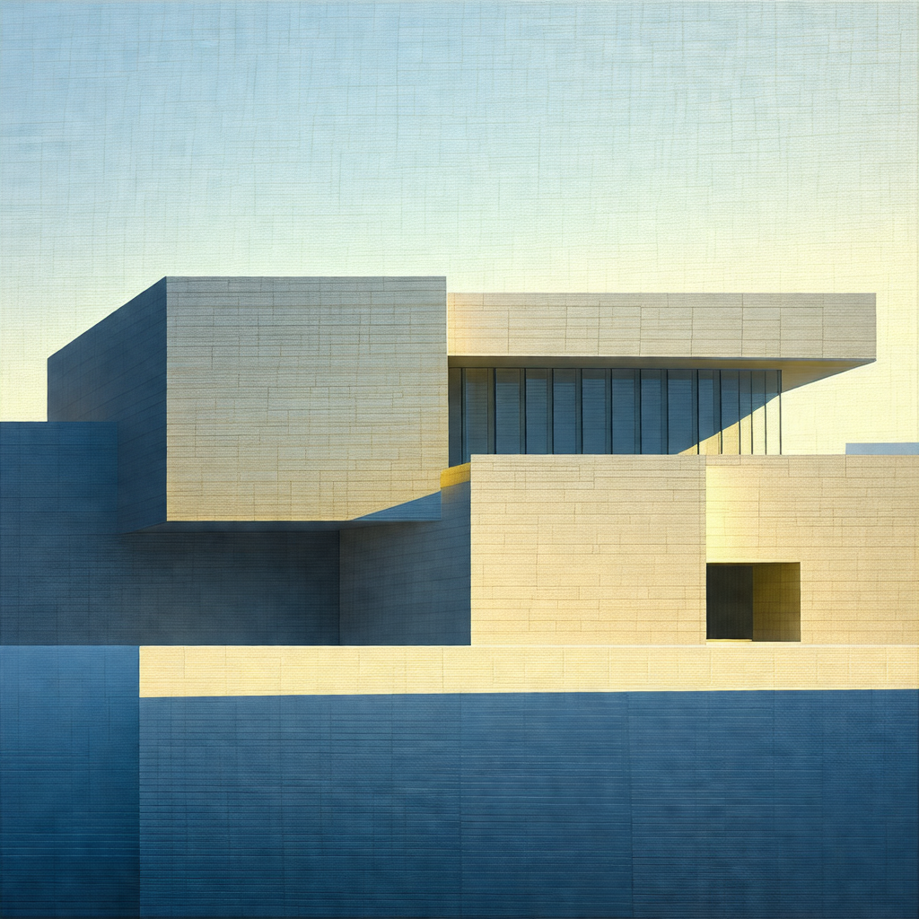 Large, modern building with a unique design