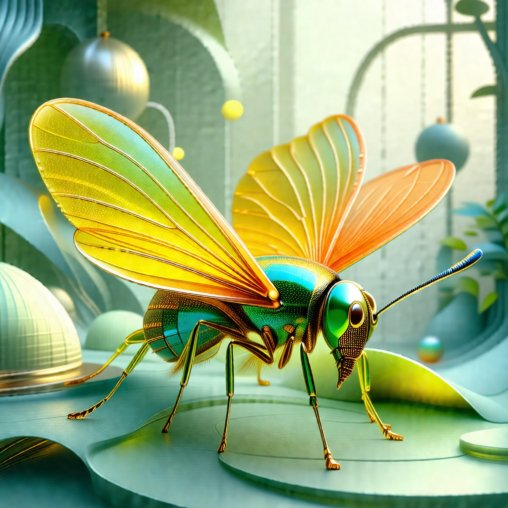 Large, colorful butterfly with a green body and yellow wings