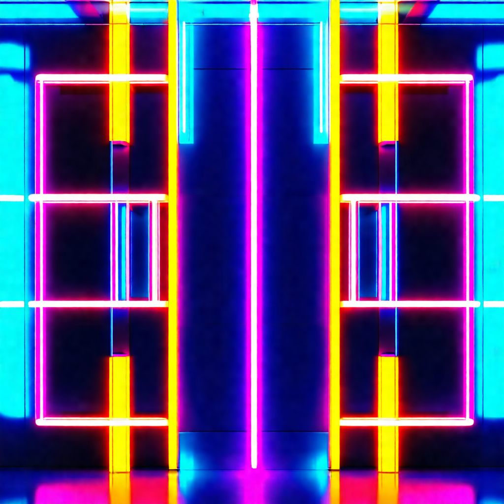 Colorful, abstract representation of a doorway