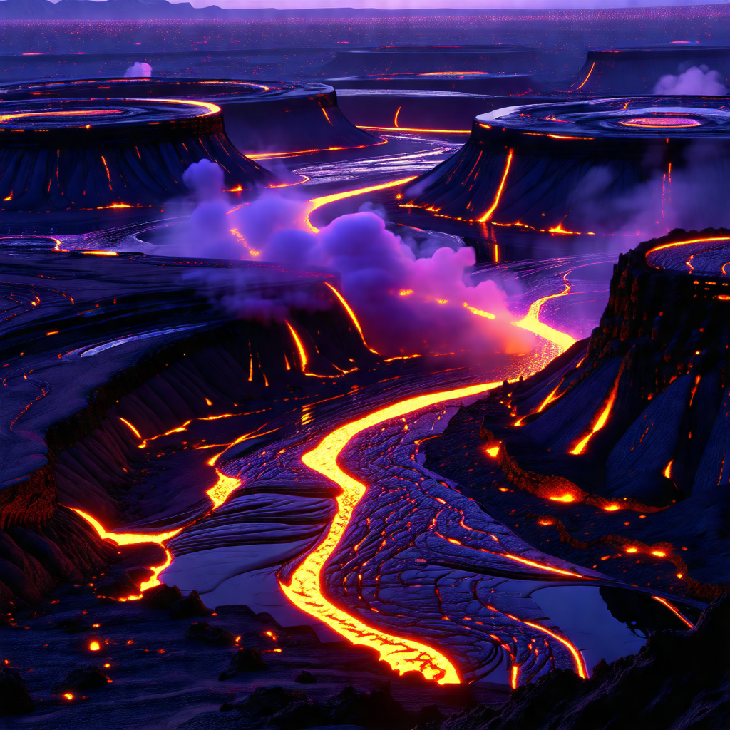 Beautiful landscape with a river flowing through a valley