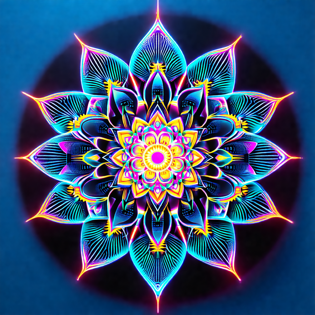 Vibrant, colorful, and intricate flower design