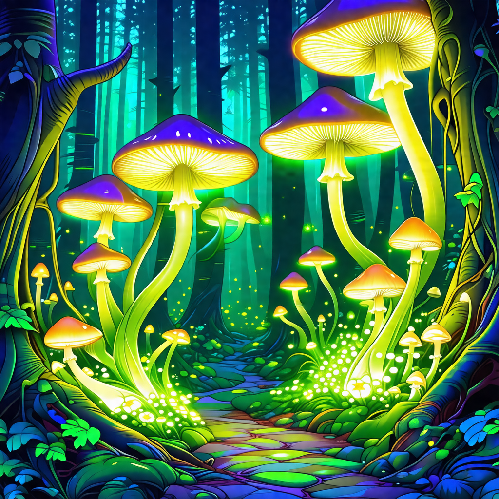 Forest with a pathway leading through it
