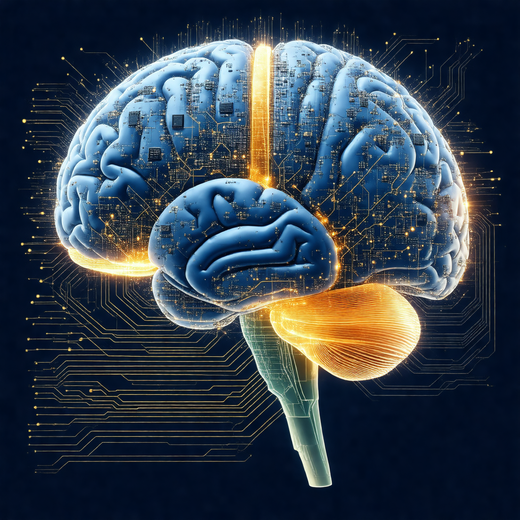 Close-up of a human brain, with a focus on the frontal lobe