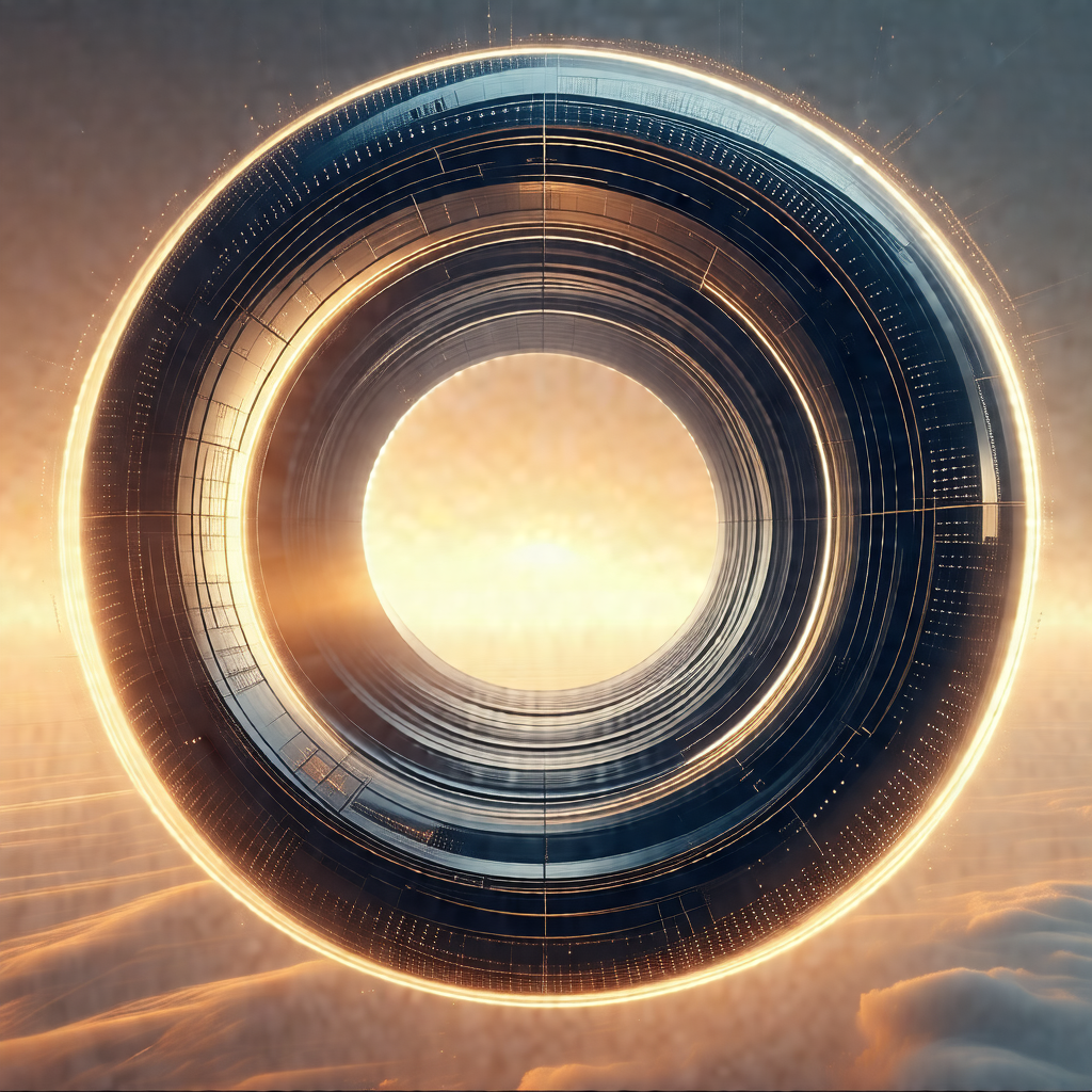 Large, round, and brightly lit object, possibly a spacecr...