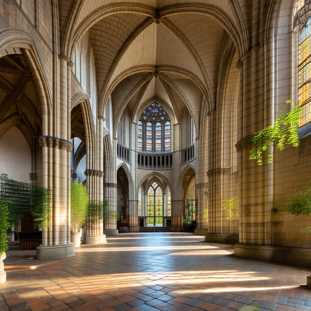 Large, open, and beautifully designed cathedral with a hi...