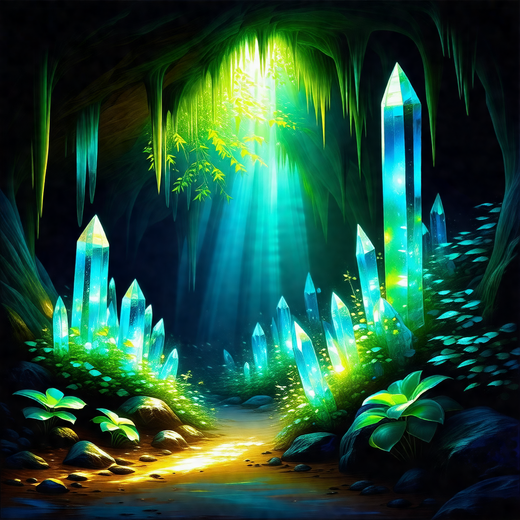 Cave with a path leading through it