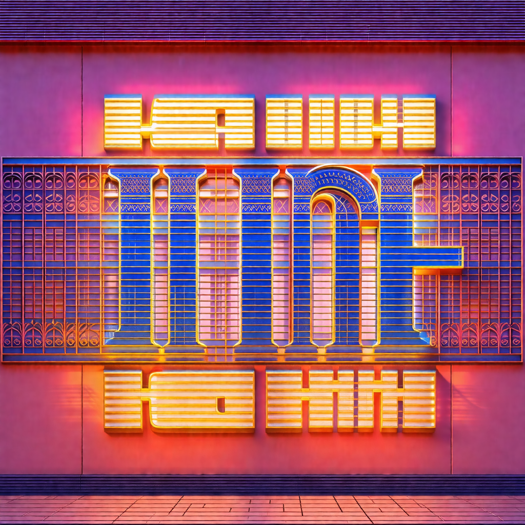 Large, illuminated sign on a building