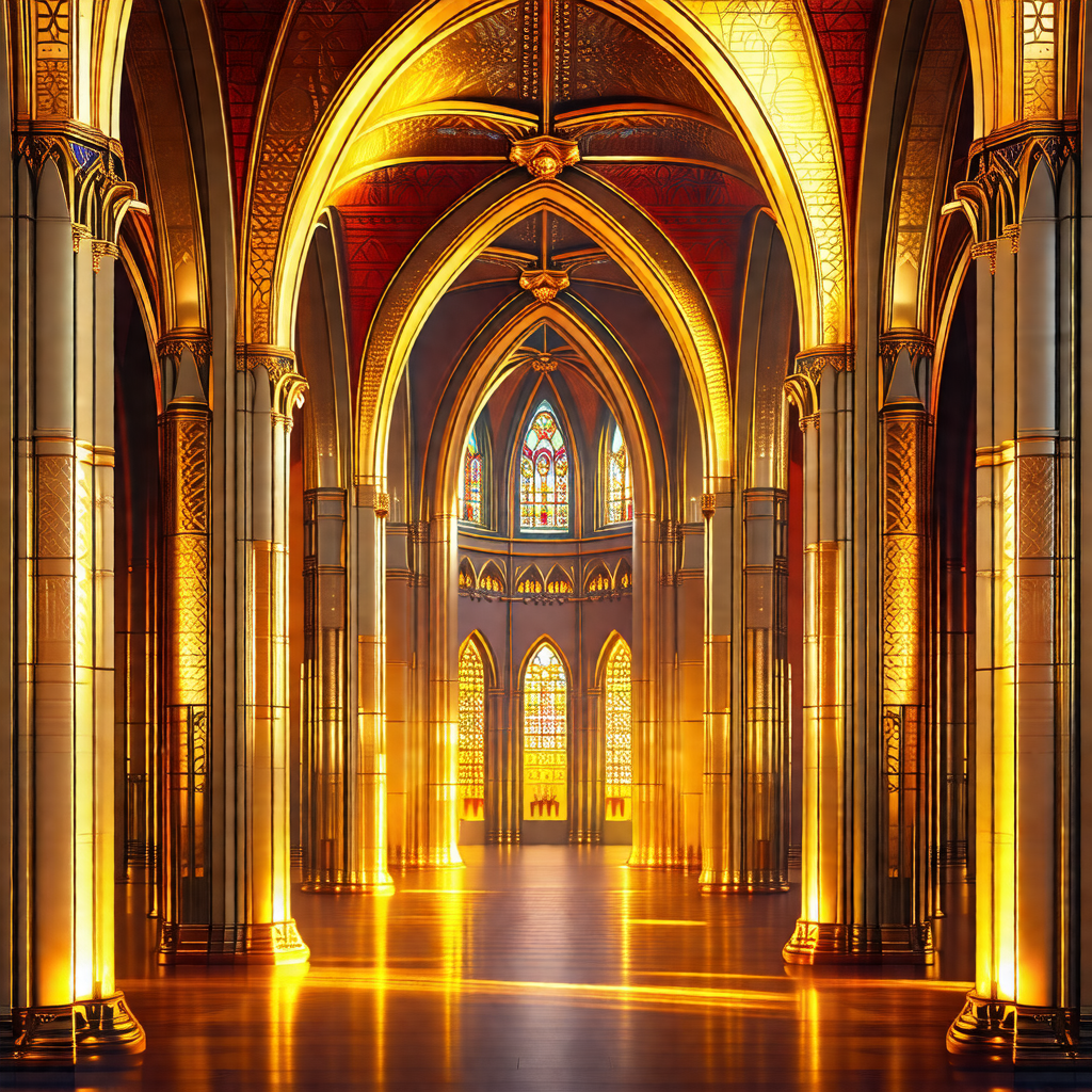 Large, ornate cathedral with a high vaulted ceiling