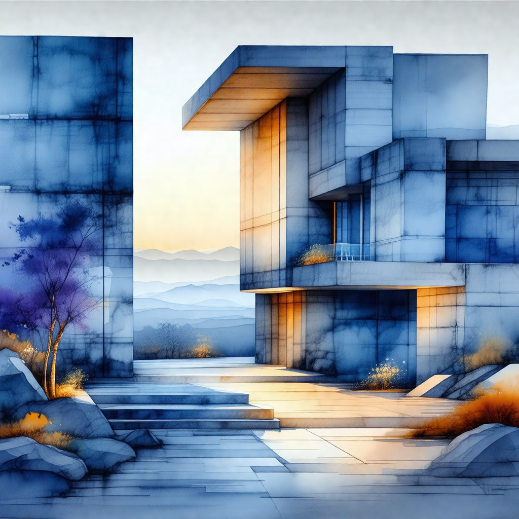 Large, modern building with a unique design