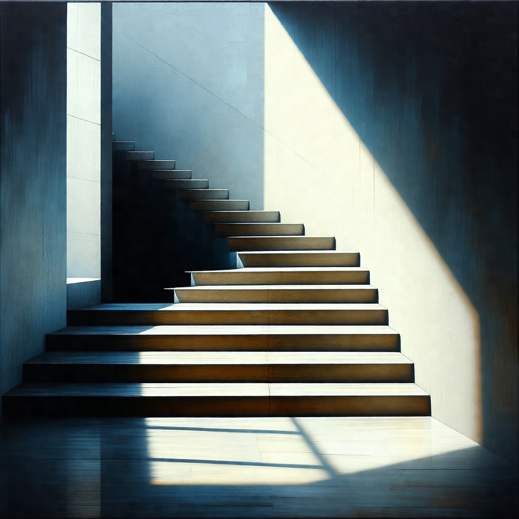 Staircase with a total of 12 steps