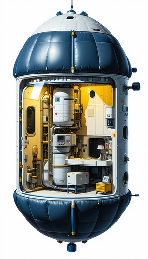 computer-generated (CGI) drawing space station