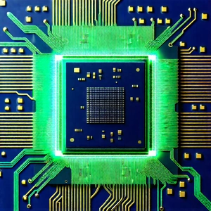 Close-up of microprocessor