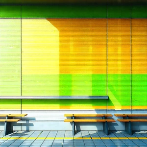 Urban Technical Illustration: Urban street with outdoor seating