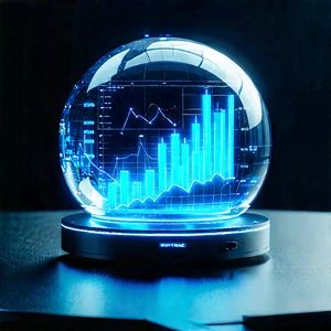 Financial Technology In Design Studio With Blue Globe