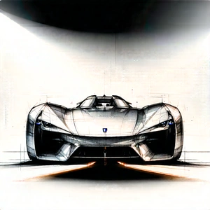 Automotive Technology In Tech Office With Futuristic Sports