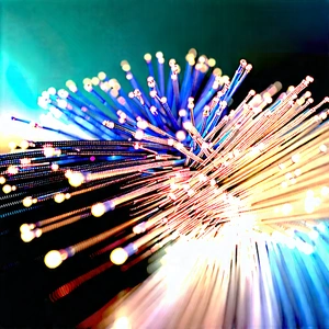 Close-up Of Fiber Optic Cables With Close-up Bunch