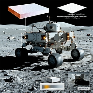A White Robotic Vehicle, Possibly A Rover, Parked On A Rocky Surface