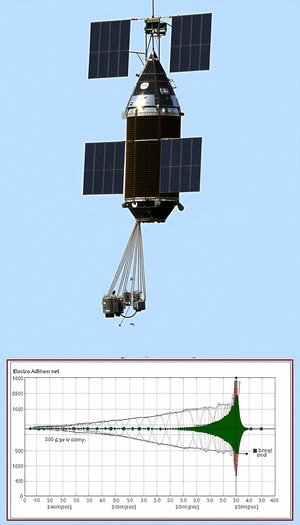 A Satellite In The Sky, Which Is Being Transported By A Crane