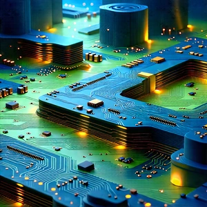 Close-up of electronic circuit